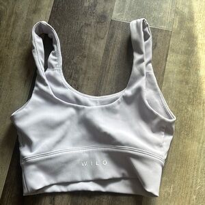 WILO Ribbed Sports Bra in Lilac